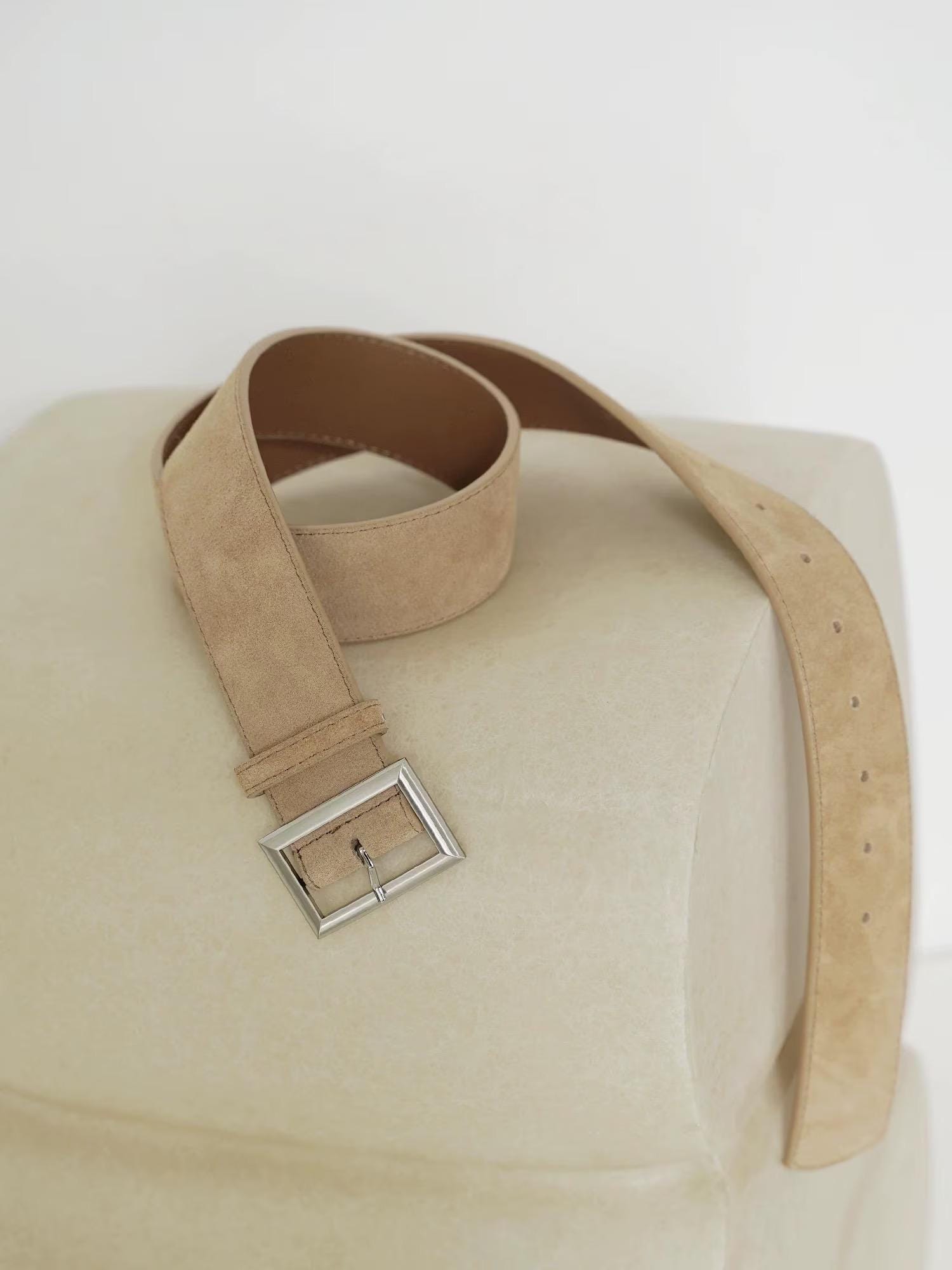 Wide Sueded Leather Belt