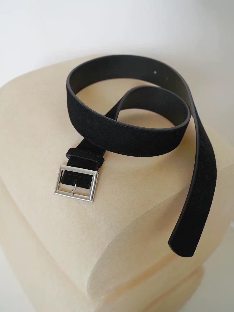 Wide Sueded Leather Belt