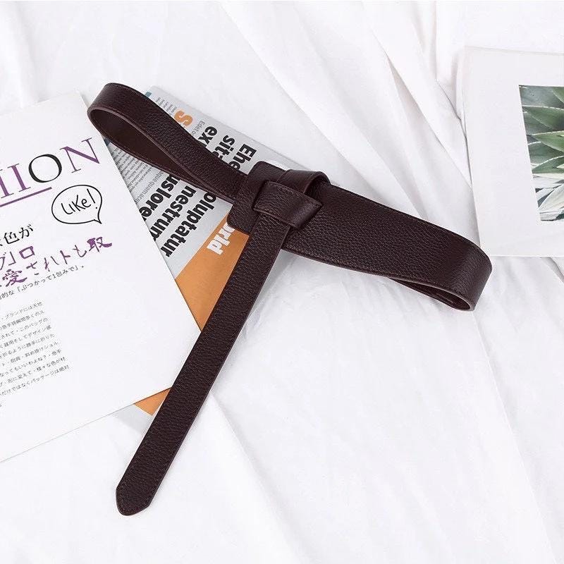 Top Grain Leather Knotted Belt