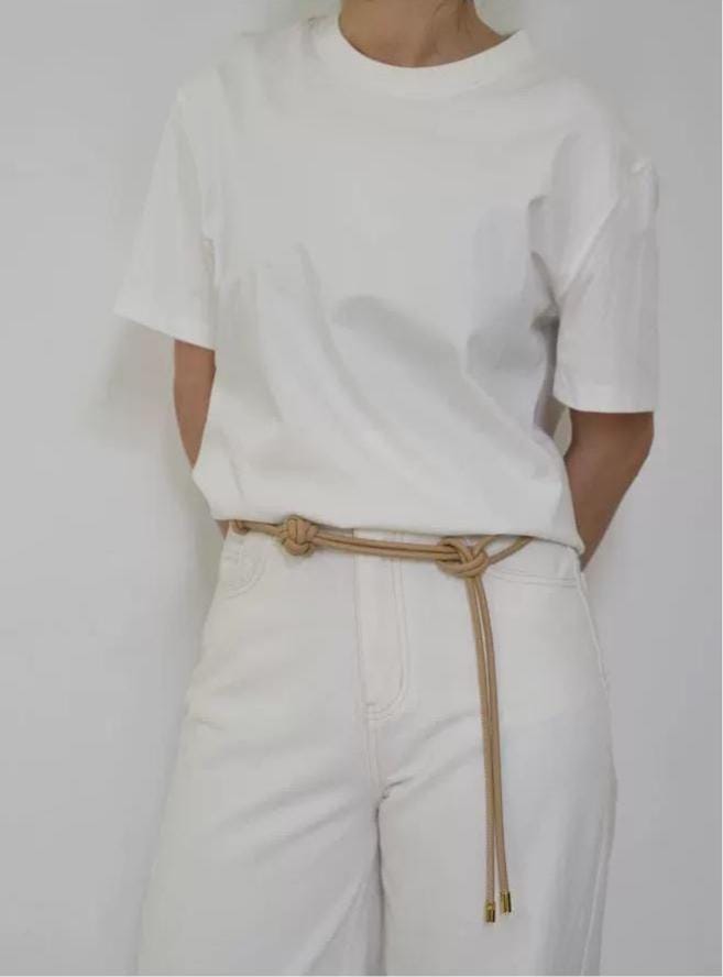 Microfiber Leather Rope Belt with Knots