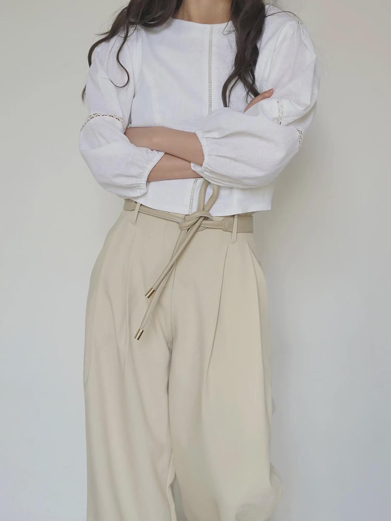 Wide Leather Knotted Belt