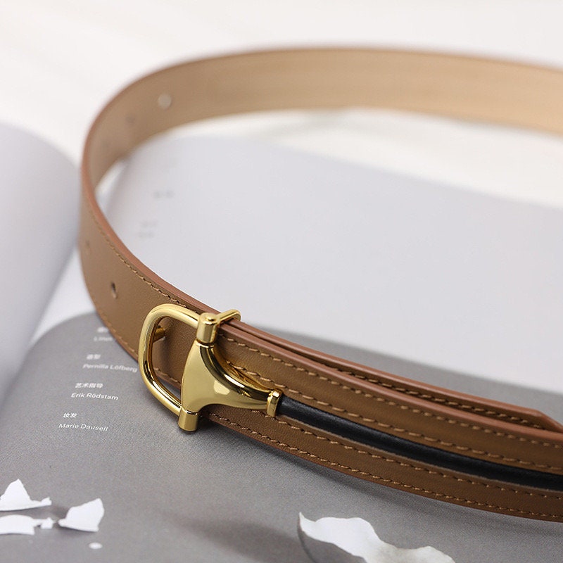 Minimalist Dual Color Leather Belt