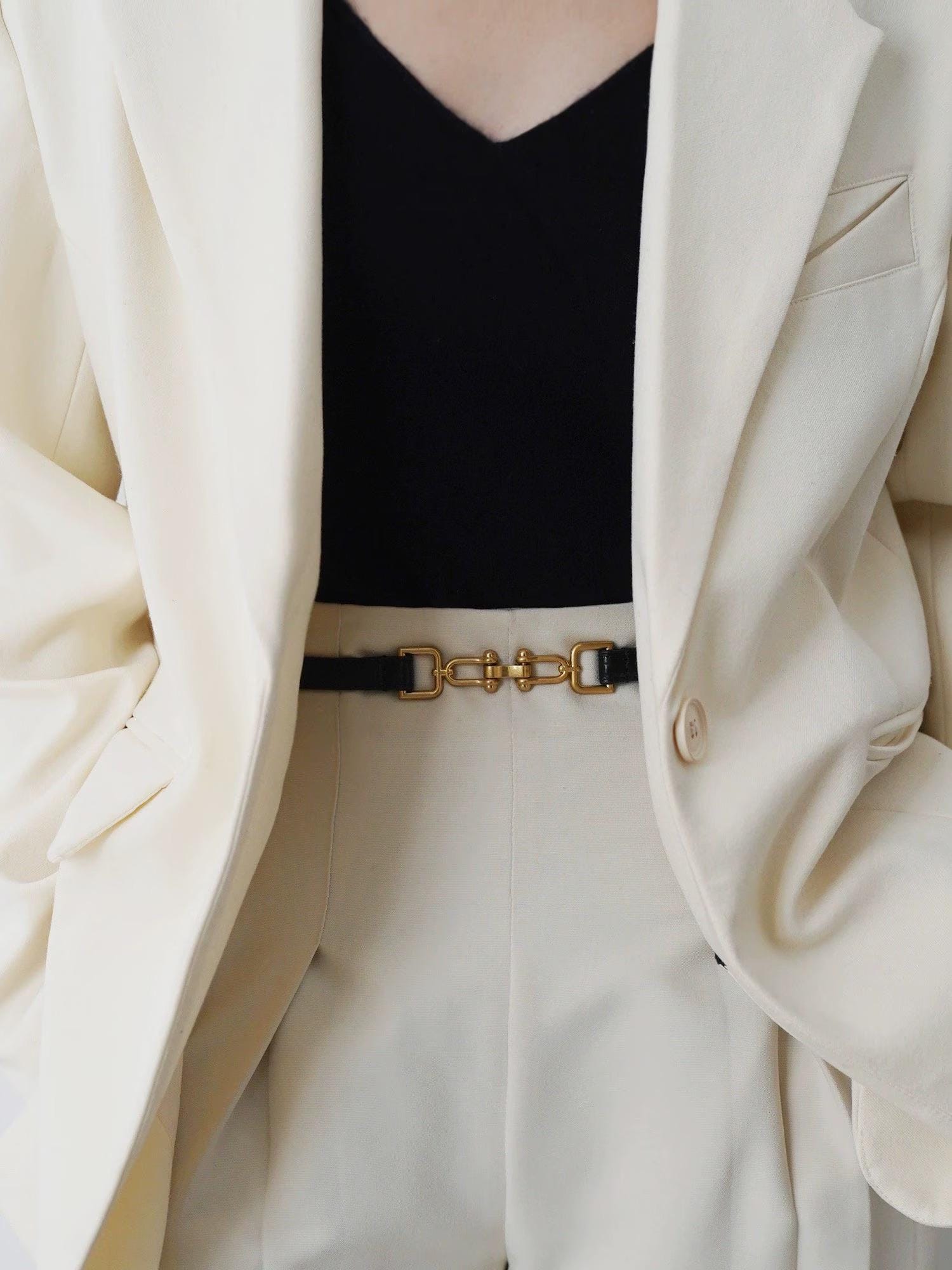 Minimalist Skinny Leather Belt
