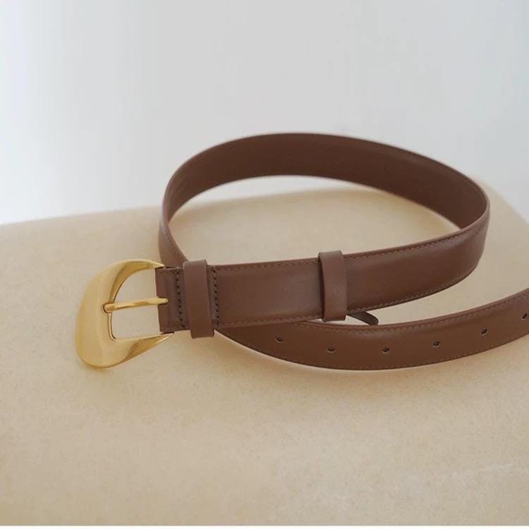 Gold Sculptural Buckle Belt