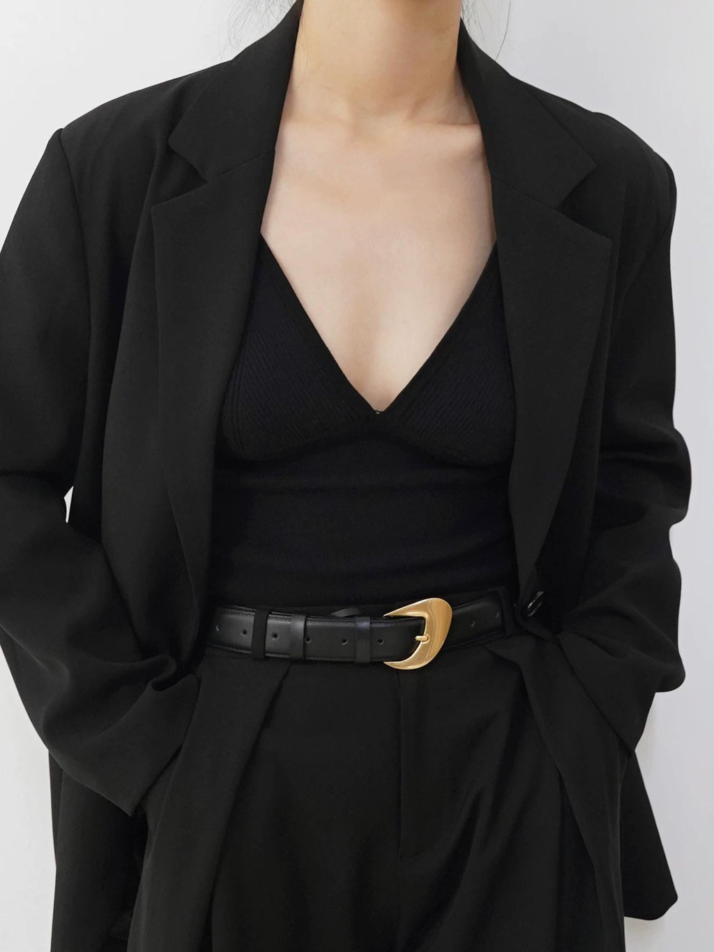 Gold Sculptural Buckle Belt