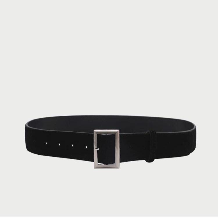Wide Sueded Leather Belt