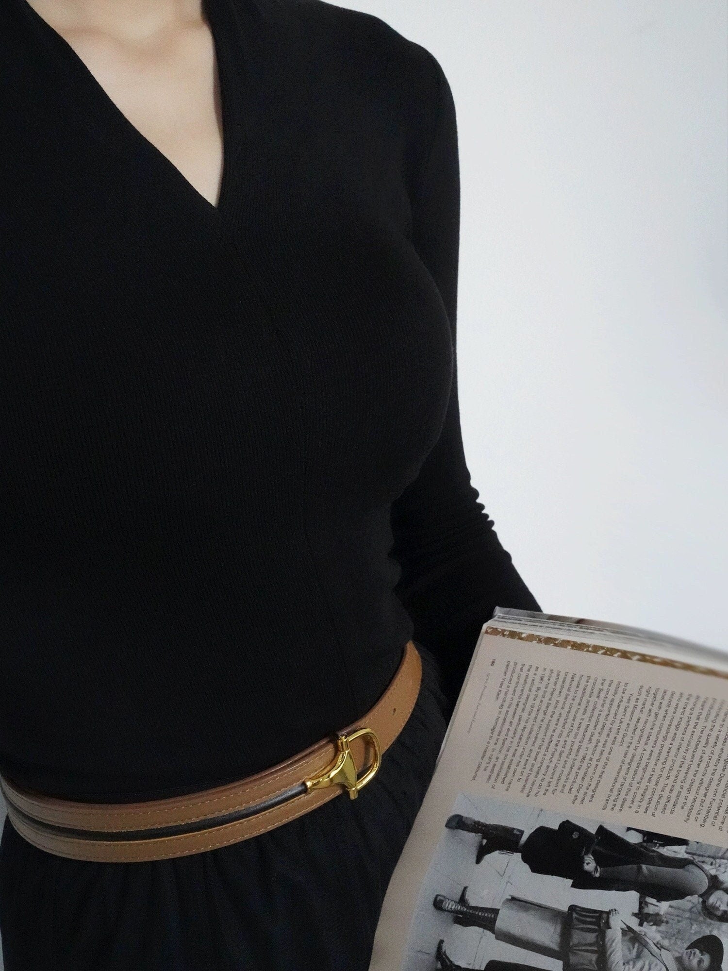 Minimalist Dual Color Leather Belt