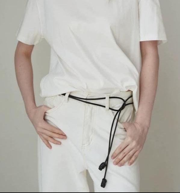 Lambskin Belt with Knotted End