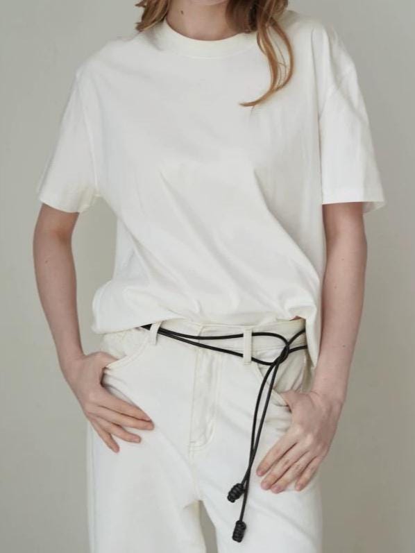 Lambskin Leather Rope with Knotted End