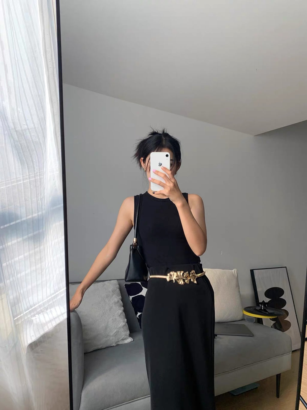 Gold Leaf Fashion Metal Belt