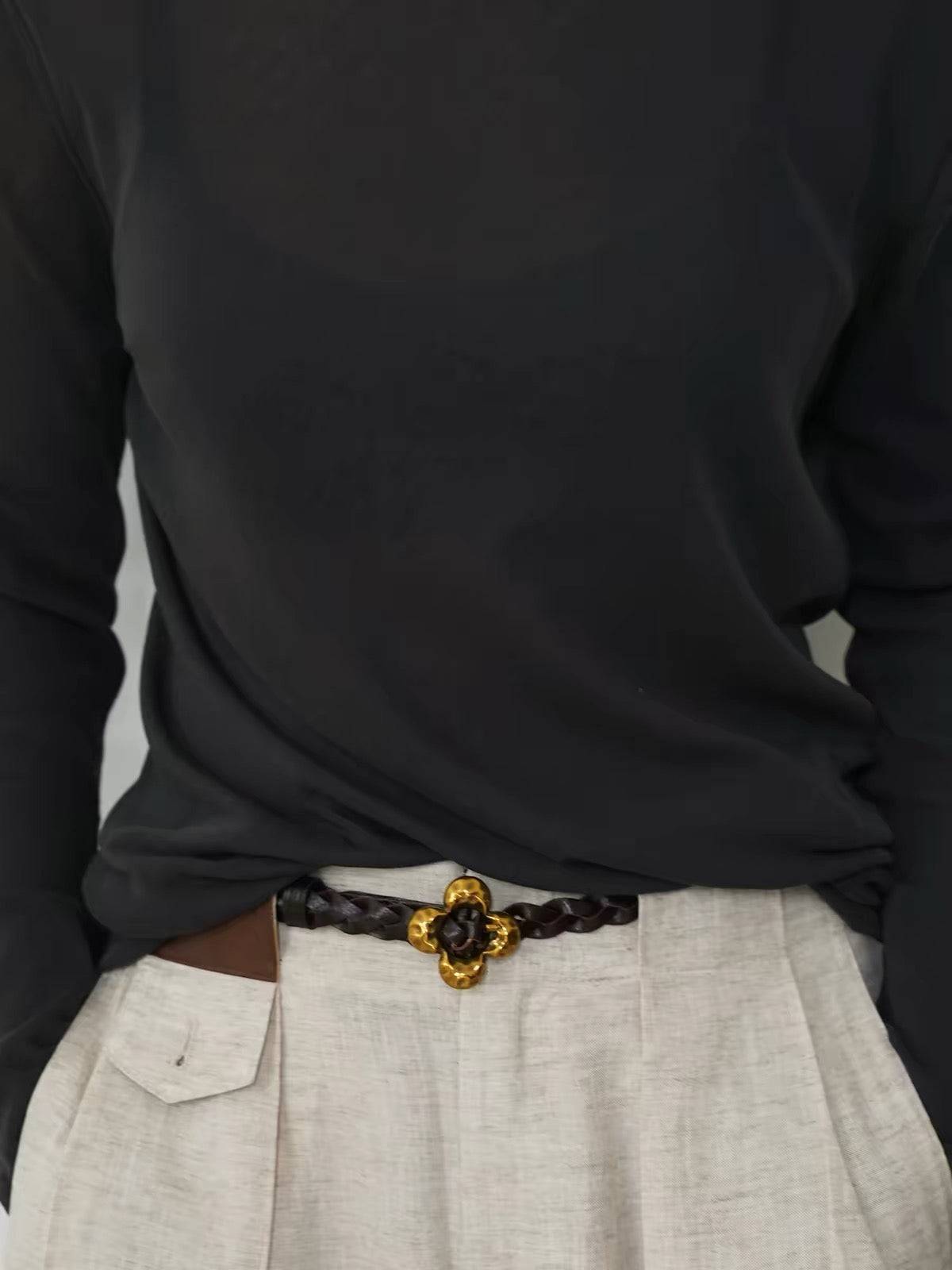 Aurelia Floral Braided Belt