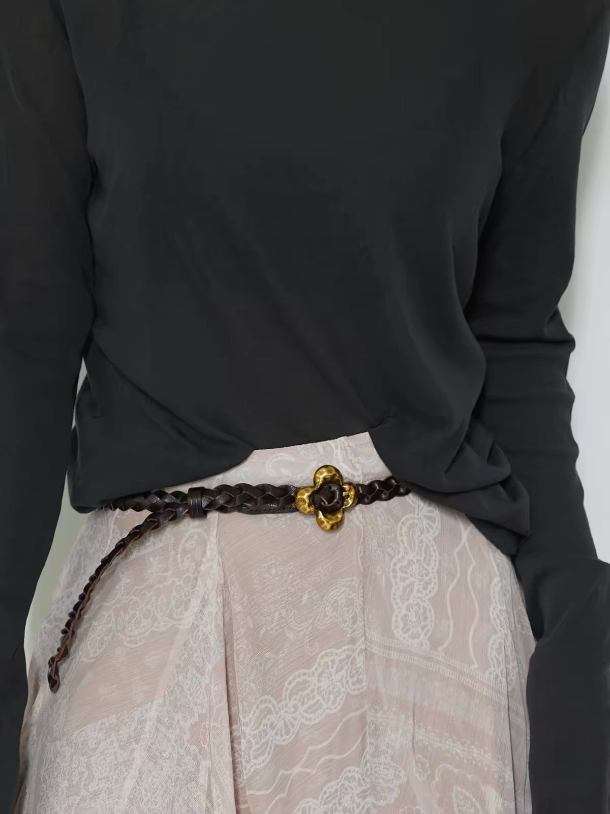 Aurelia Floral Braided Belt