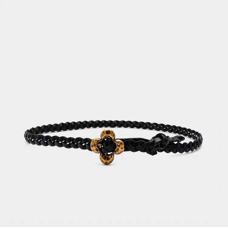 Aurelia Floral Braided Belt