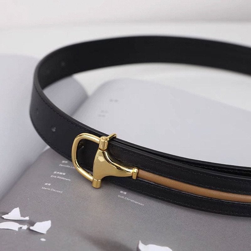Minimalist Dual Color Leather Belt