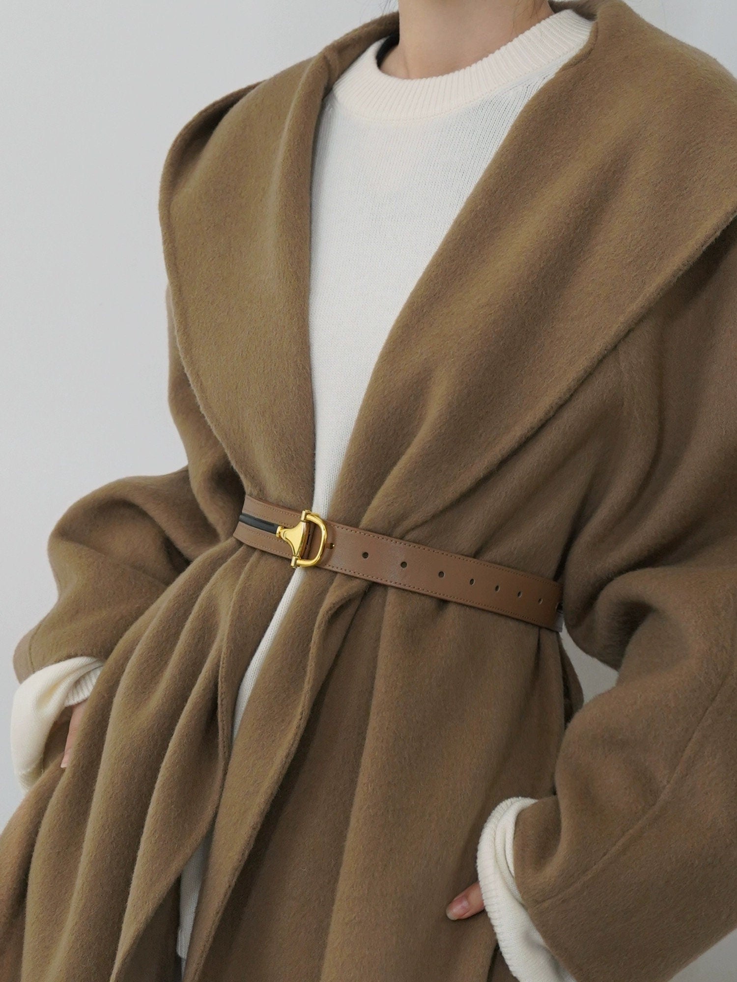 Minimalist Dual Color Leather Belt