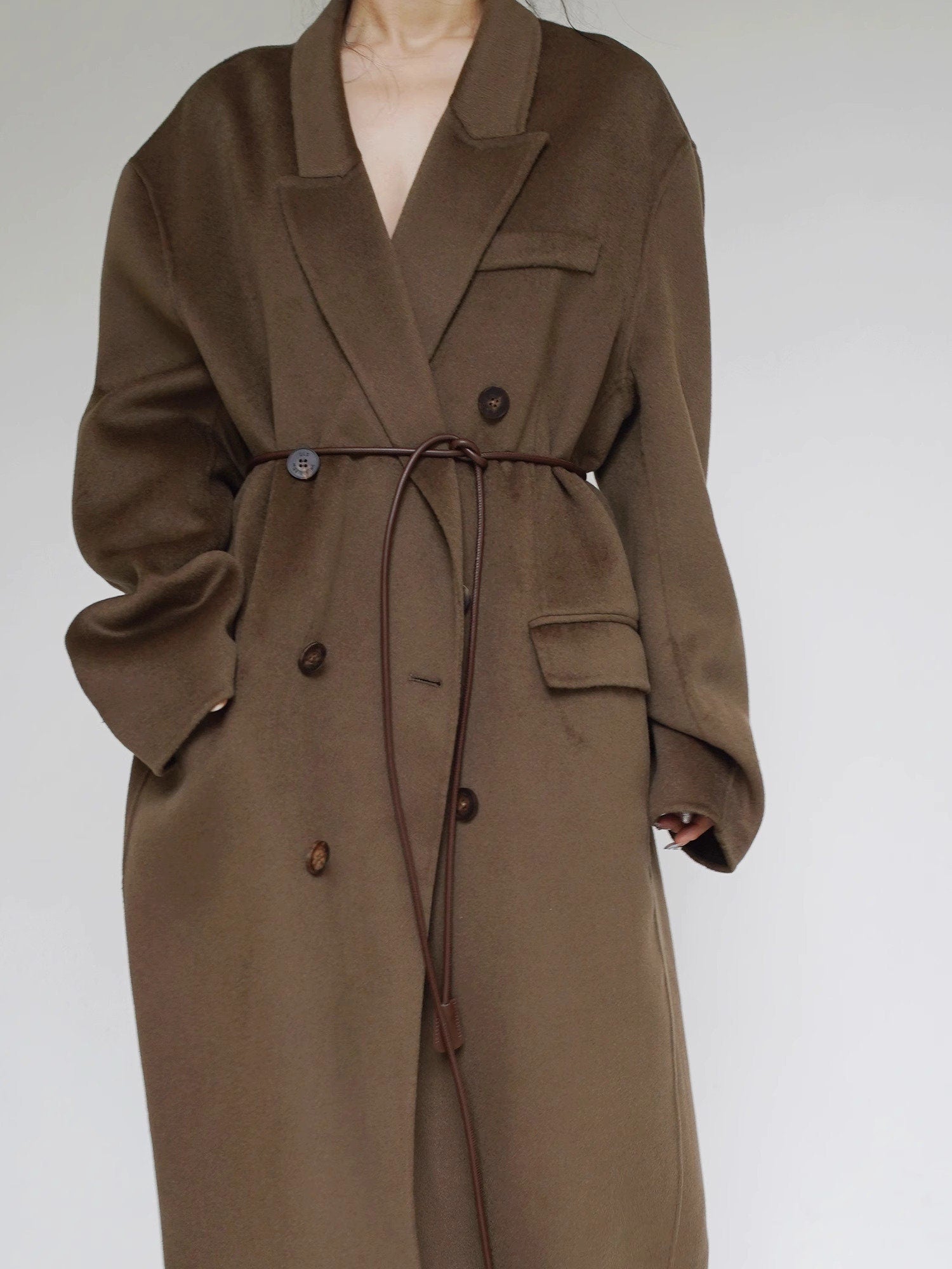 Microfiber Leather Rope Knotted Belt