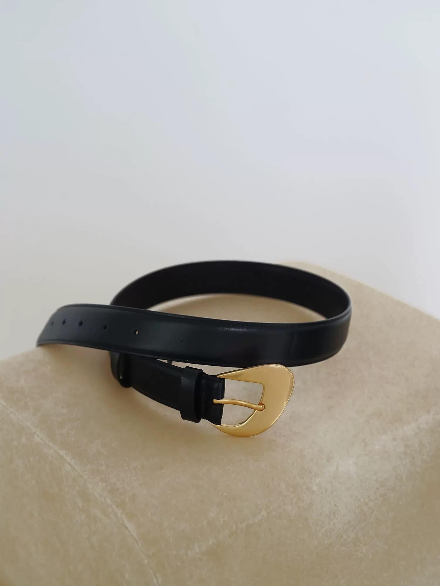 Gold Sculptural Buckle Belt