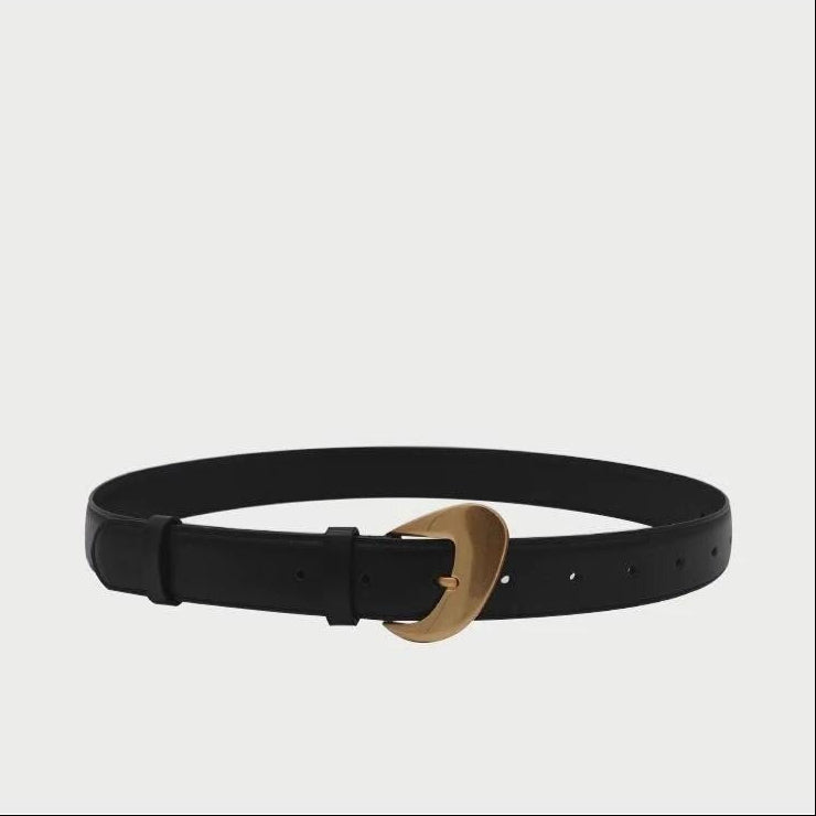 Gold Sculptural Buckle Belt
