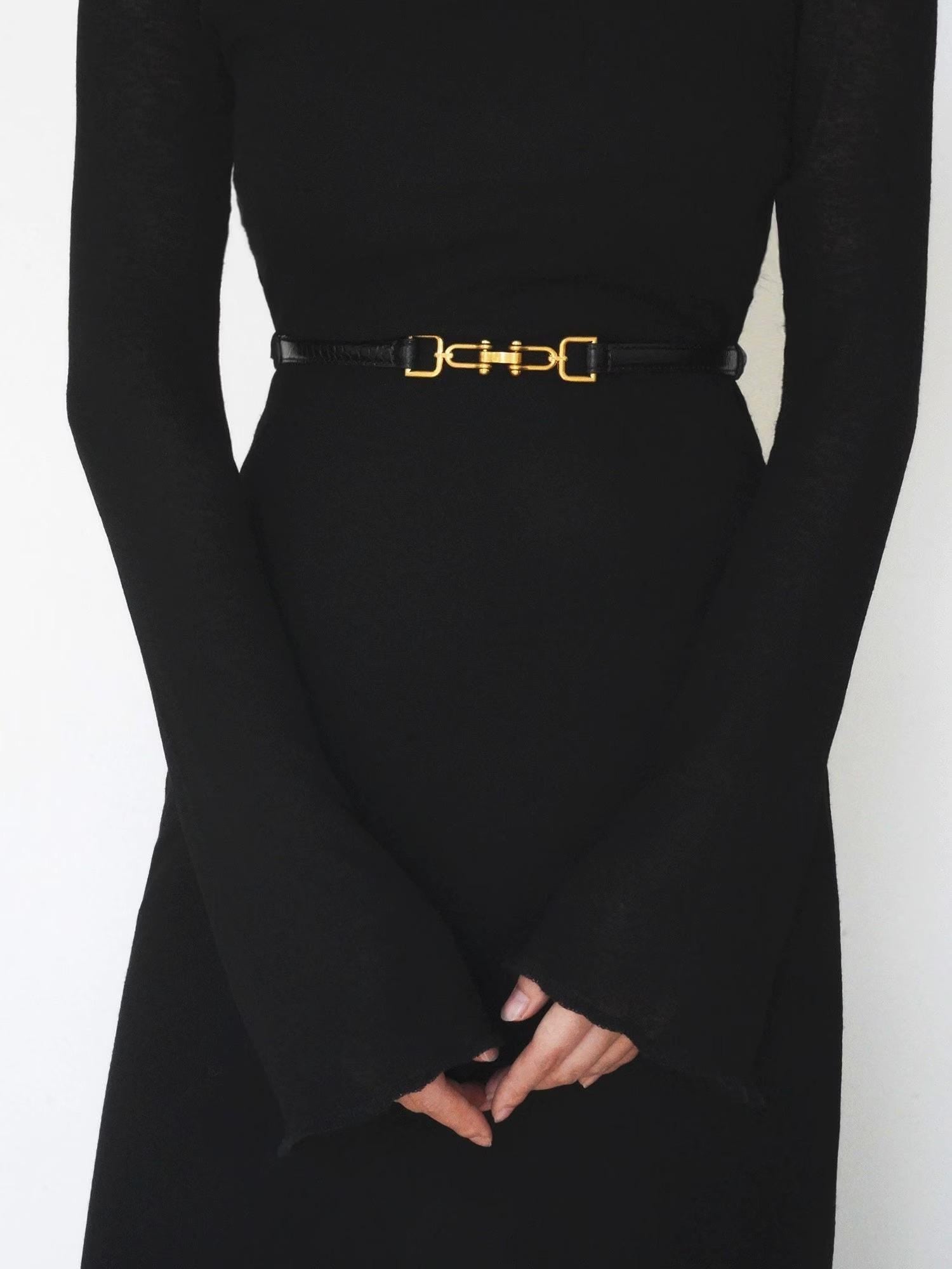 Minimalist Skinny Leather Belt