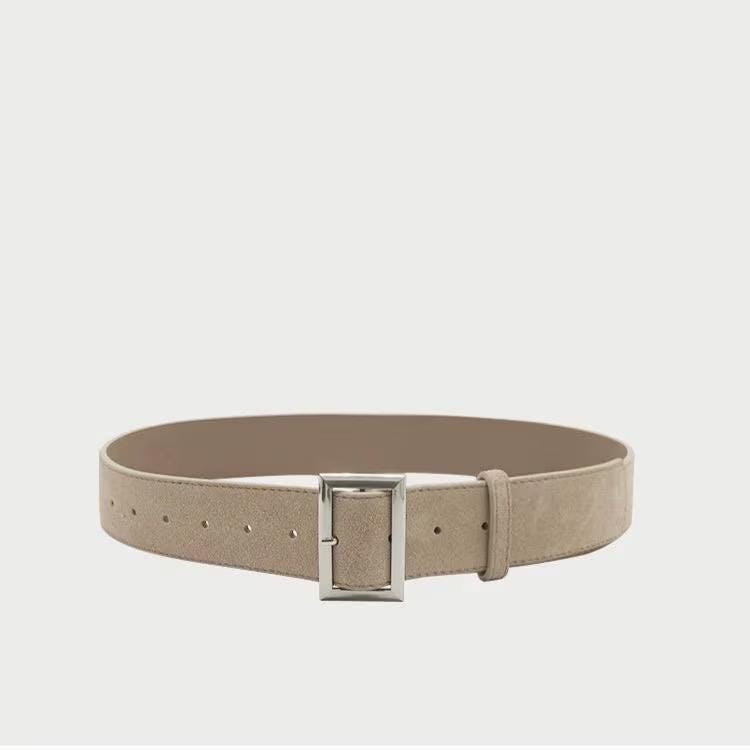 Wide Sueded Leather Belt