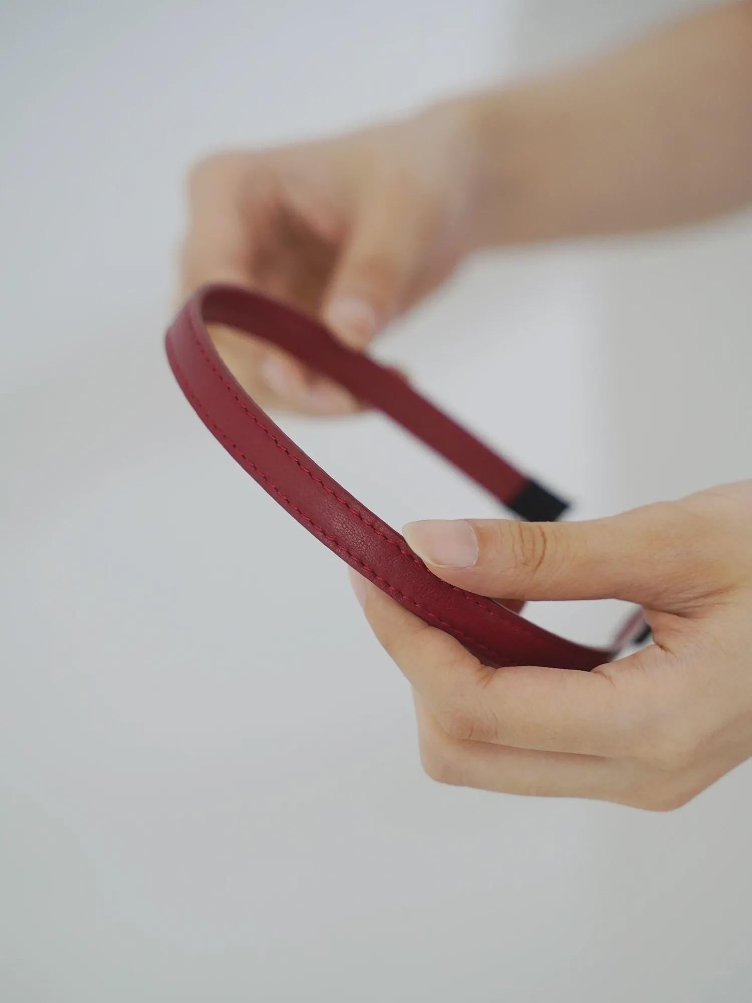 Leather Skinny Hairband