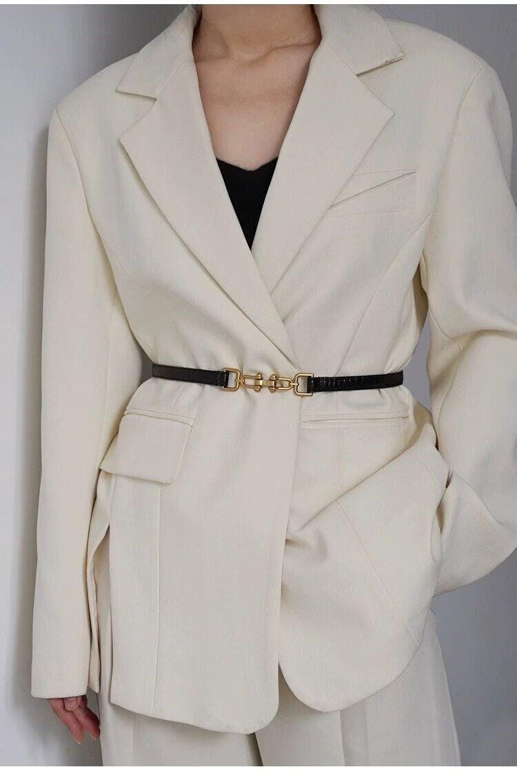 Minimalist Skinny Leather Belt