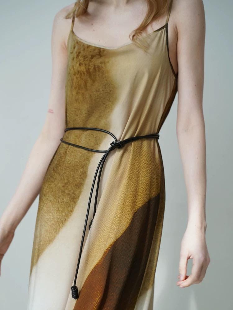 Lambskin Belt with Knotted End