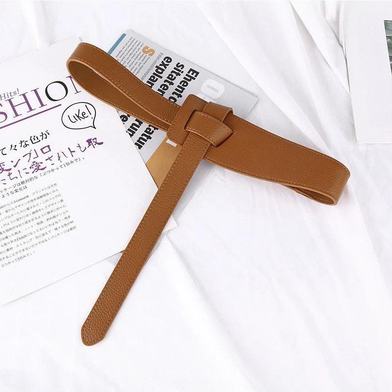 Top Grain Leather Knotted Belt