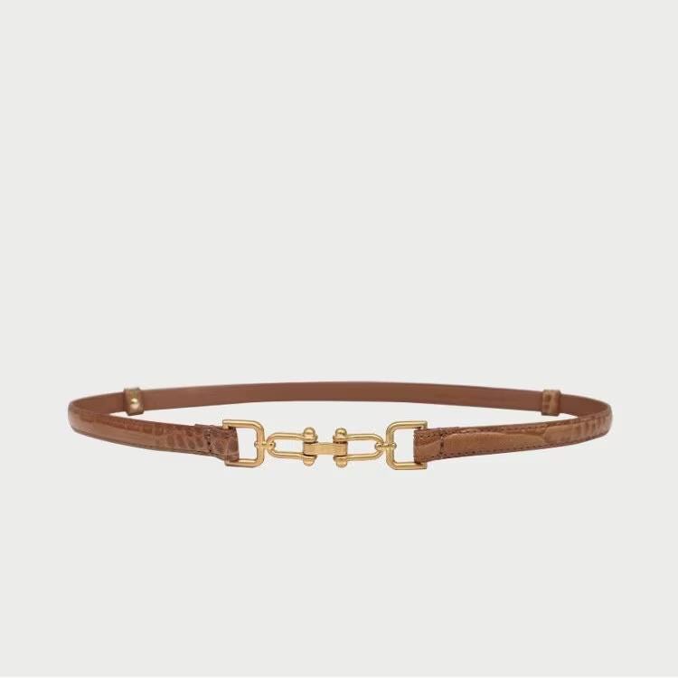Minimalist Skinny Leather Belt