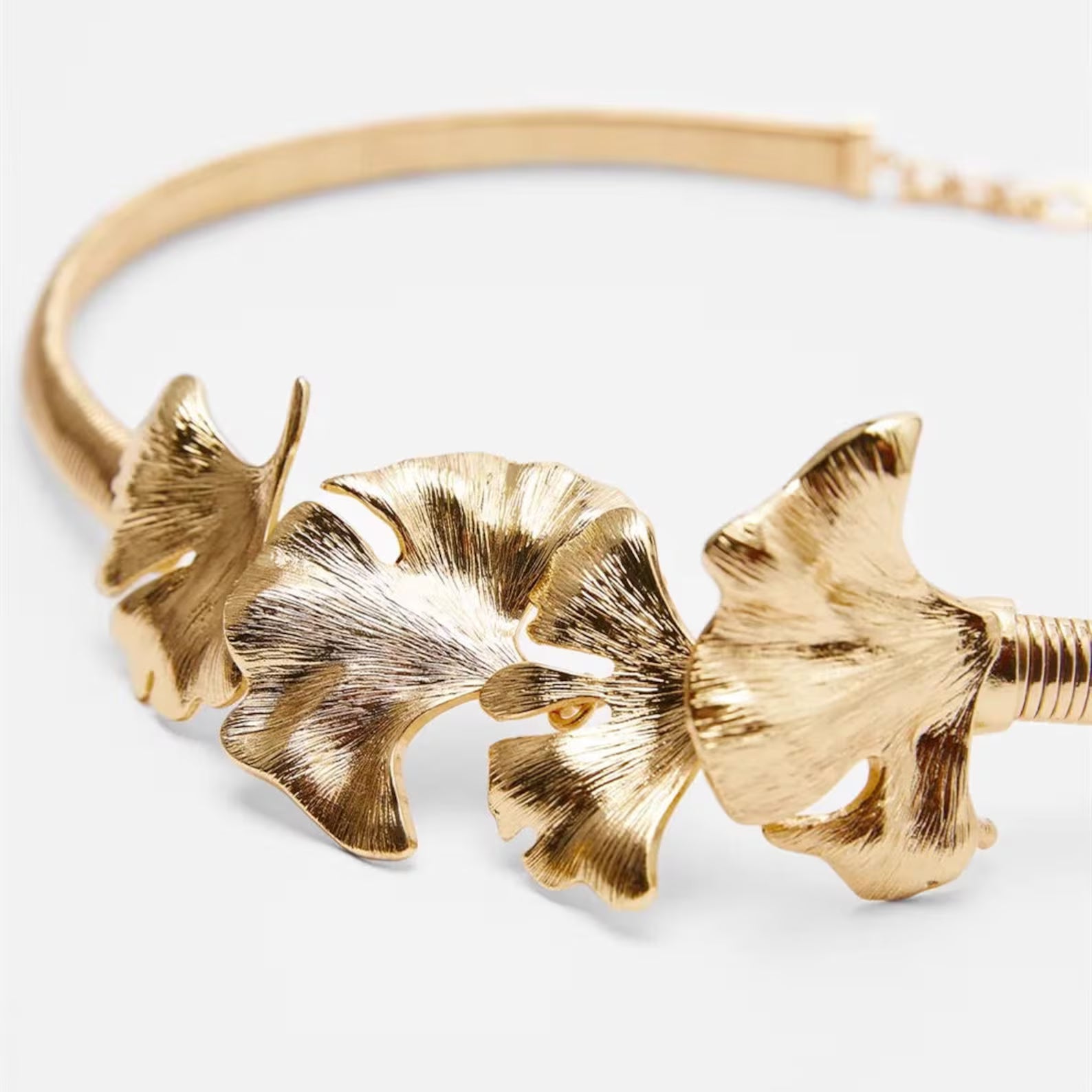 Gold Leaf Fashion Metal Belt