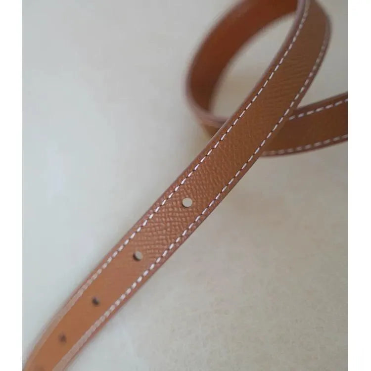 Minimalist Skinny Belt with Rectangle Buckle