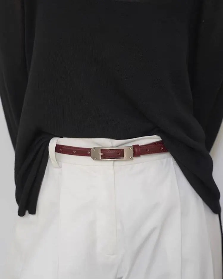 Sloane Skinny Leather Belt