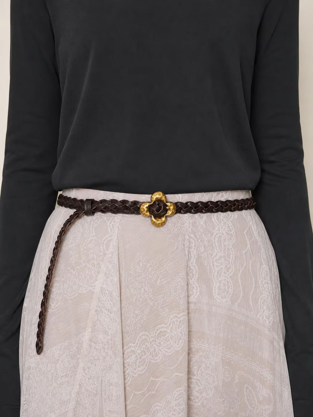 Aurelia Floral Braided Belt