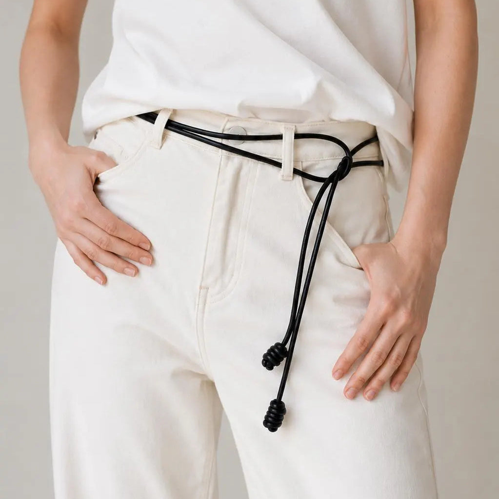 Lambskin Belt with Knotted End